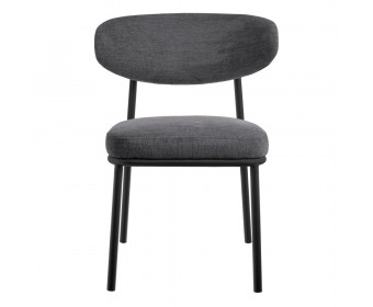 Стул Lucas 2 серый шенилл с чёрными ножками