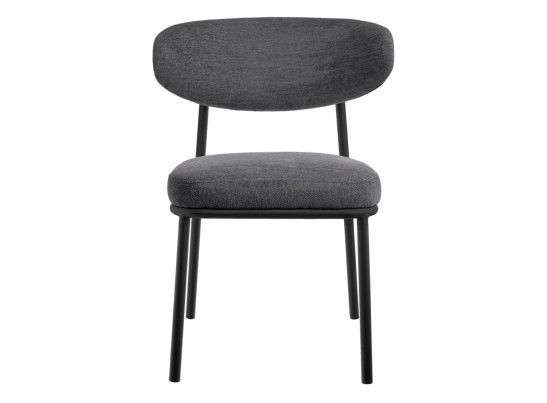 Стул Lucas 2 серый шенилл с чёрными ножками в Кургане