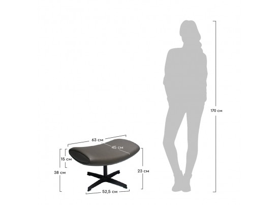 Оттоманка IMOLA серый в Кургане