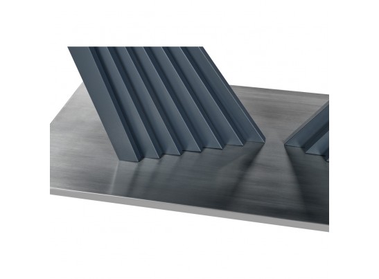 Стол раздвижной ASTRA 140-190x80х80см, керамогранит, сталь, антрацит в Кургане