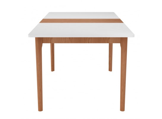 Стол Splash раскладной 125-155x85x75см, Белый, орех миланский, орех миланский в Кургане