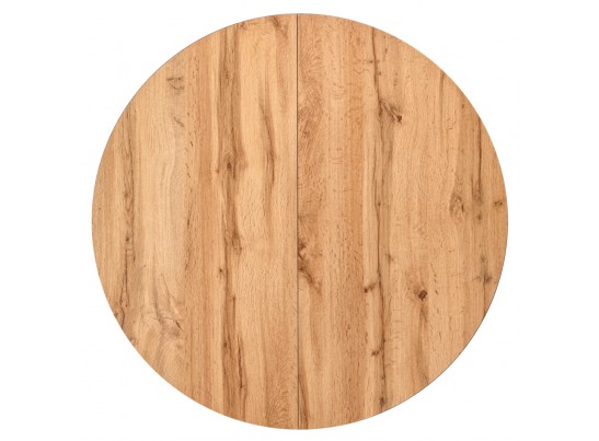 Стол Rudolf круглый раскладной 90-120x90x75см, Дуб Вотан, чёрный в Кургане