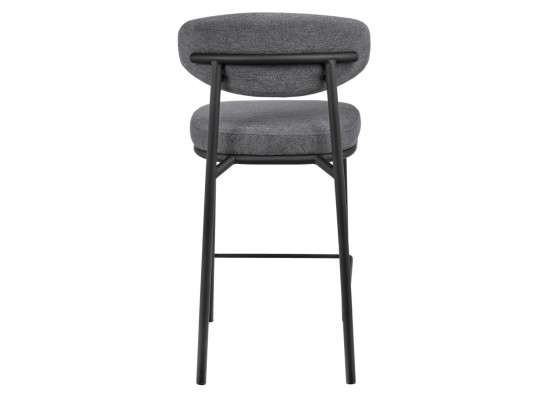 Стул полубарный Lucas 2 серый шенилл с чёрными ножками в Кургане