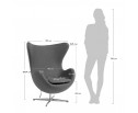 Кресло EGG STYLE CHAIR латте, искусственная замша в Кургане