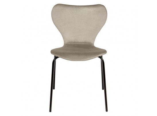 Стул Seven Style латте велюр с чёрными ножками в Кургане