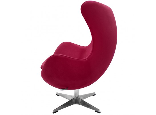 Кресло EGG CHAIR винный, искусственная замша в Кургане
