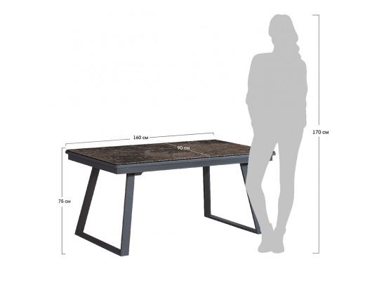 Стол раздвижной LION серый в Кургане