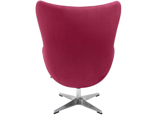 Кресло EGG CHAIR винный, искусственная замша в Кургане
