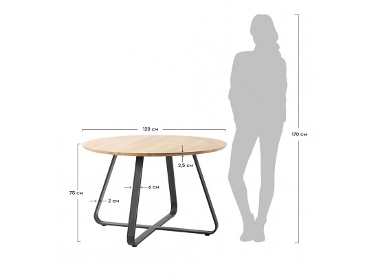 Стол Toronto дуб, 120см в Кургане
