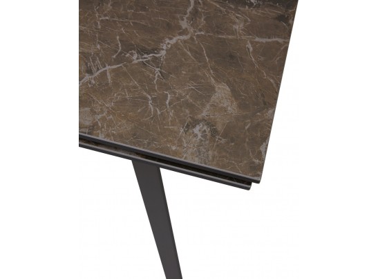 Стол ACCENT раздвижной 160-240х90х76см с матовой серо-коричневой керамической столешницей "под мрамор", итальянская керамика в Кургане