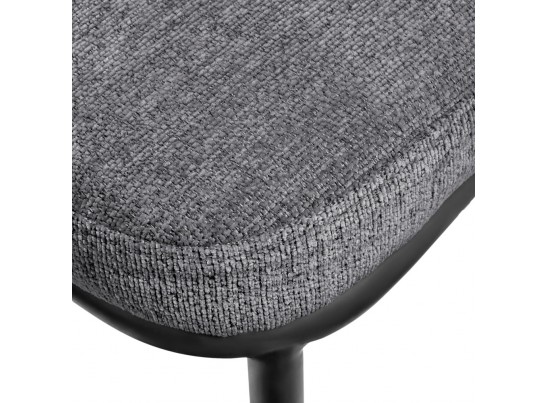 Стул полубарный Lucas 2 серый шенилл с чёрными ножками в Кургане