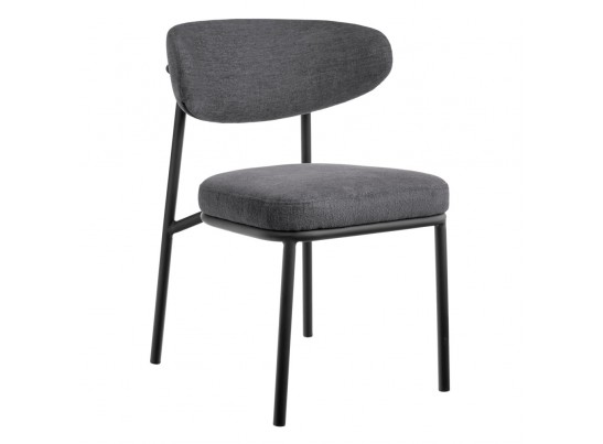 Стул Lucas 2 серый шенилл с чёрными ножками в Кургане