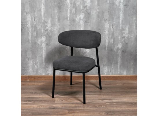 Стул Lucas 2 серый шенилл с чёрными ножками в Кургане