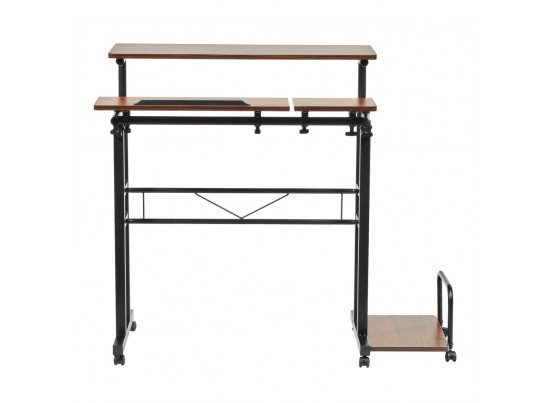 Стол многофункциональный Shuttle 80х58х80-130см, темное дерево, чёрный в Кургане