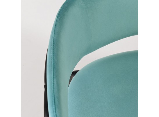 Стул Napoli светло-бирюзовый с чёрными ножками в Кургане