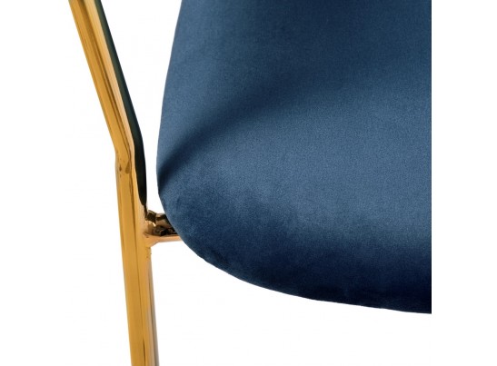 Комплект из 2-х стульев Turin синий с золотыми ножками в Кургане