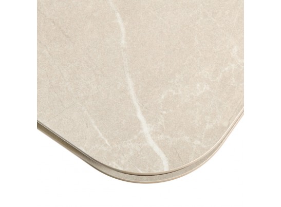 Стол Vito раскладной 120-184x80x75см, керамогранит бежевый, чёрный в Кургане