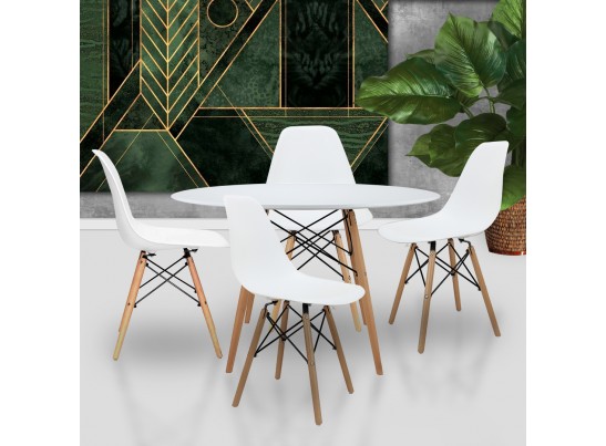 Стол Eames диам.100см, белый в Кургане