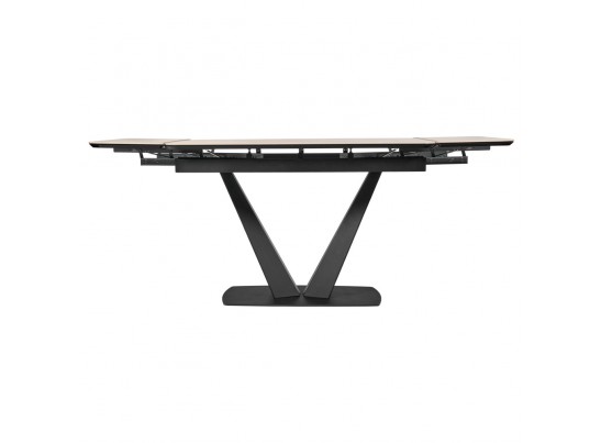 Стол Vito раскладной 120-184x80x75см, керамогранит бежевый, чёрный в Кургане