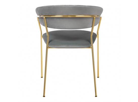 Комплект из 2-х стульев Turin серый с золотыми ножками в Кургане