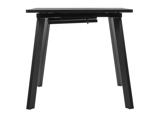 Стол Dublin раскладной 120-160х80х75 чёрный мрамор с чёрными ножками в Кургане