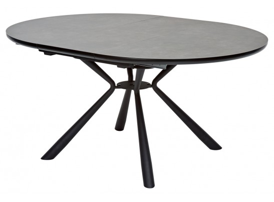 Стол TONDO раскладной 120-160х120х76см, темно-серый, испанская керамика в Кургане