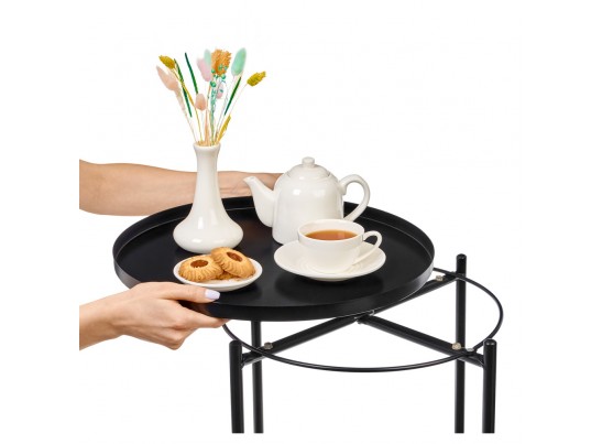 Кофейный столик Moon диам.45x51см, чёрный в Кургане