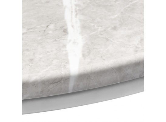 Набор кофейных столиков Tango бежевый мрамор с белыми ножками, 2шт в Кургане