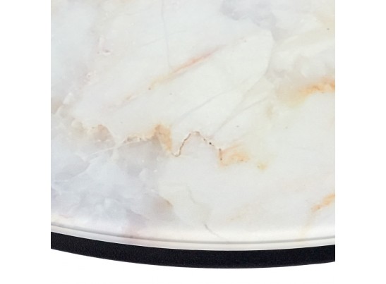 Набор кофейных столиков Tango бежевый мрамор с чёрными ножками, 2шт в Кургане