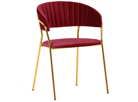 Комплект из 2-х стульев Turin винный с золотыми ножками в Кургане