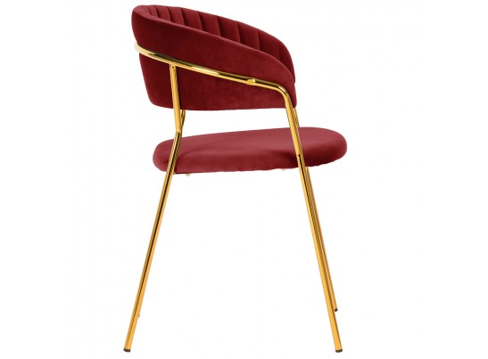 Комплект из 2-х стульев Turin винный с золотыми ножками в Кургане