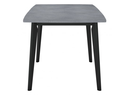 Стол Oslo раскладной 100-130x80x76см, Бетон Портленд, чёрный в Кургане
