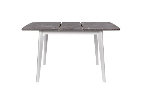 Стол Oslo раскладной 100-130x80x76см, Мрамор Сиена, белый в Кургане