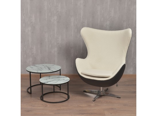 Кресло EGG STYLE CHAIR черный, экокожа в Кургане