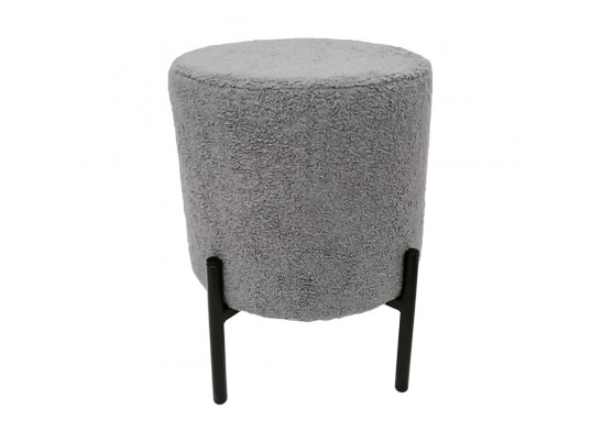 Стул-пуф Otis светло-серый, искусственный мех в Кургане