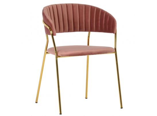 Комплект из 4-х стульев Turin пудровый с золотыми ножками в Кургане