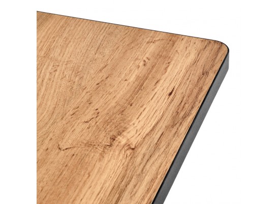 Стол Dublin раскладной 120-160х80х75 Дуб Вотан с чёрными ножками в Кургане