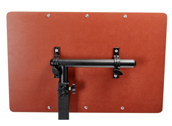 Стол многофункциональный на колёсах, 60x40 см, «РОЛЛИНГ»1 ножка, регул.высота, наклон столешницы, ограничит., мдф, металл, св.дерево, черный в Кургане