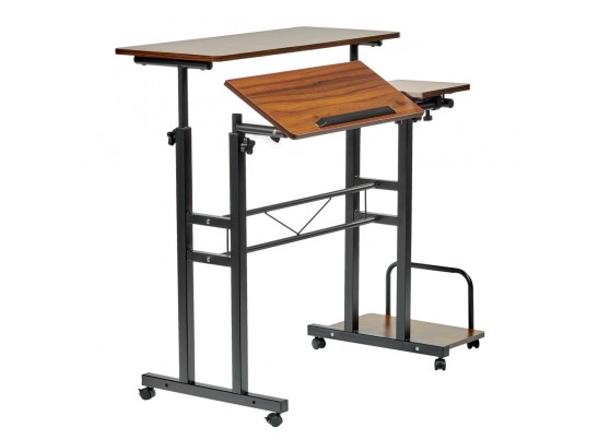 Стол многофункциональный Shuttle 80х58х80-130см, темное дерево, чёрный в Кургане