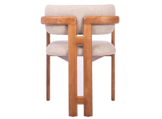 Стул Rich рогожка латте с ножками цвета орех в Кургане