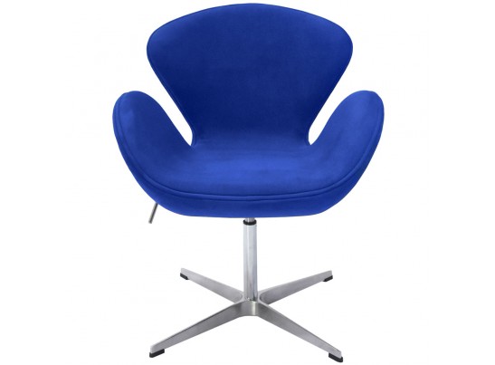 Кресло SWAN CHAIR синий, искусственная замша в Кургане