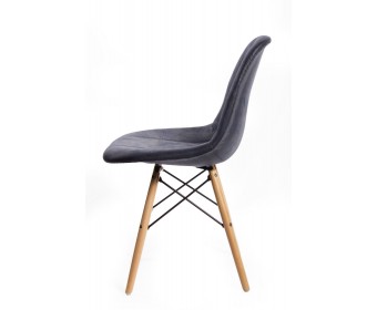 Стул Eames DSW leather черный