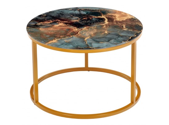 Набор кофейных столиков Tango космический с ножками матовое золото, 2шт в Кургане