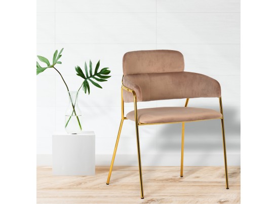 Стул Napoli латте с золотыми ножками в Кургане