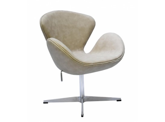 Кресло SWAN CHAIR бежевый матовый с эффектом состаренная кожа в Кургане