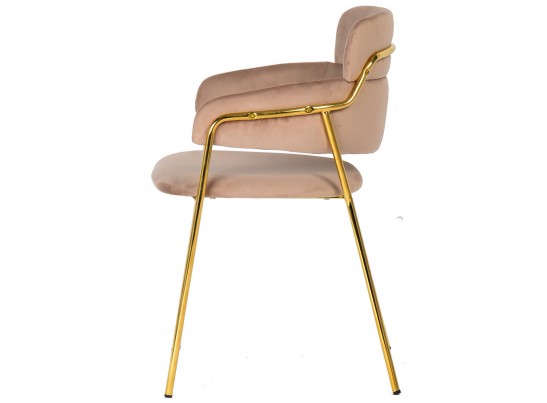 Стул Napoli латте с золотыми ножками в Кургане