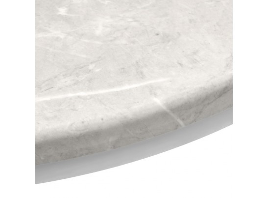 Набор кофейных столиков Tango бежевый мрамор с белыми ножками, 2шт в Кургане