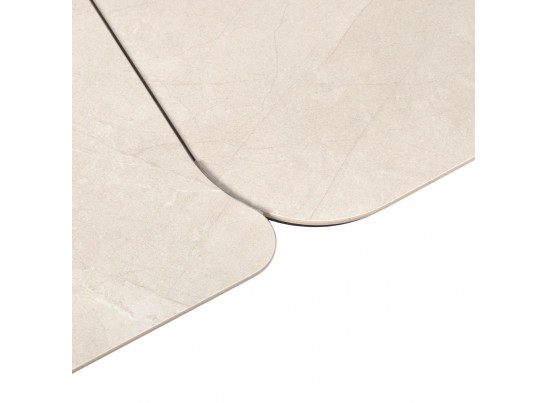 Стол Vito раскладной 120-184x80x75см, керамогранит бежевый, чёрный в Кургане