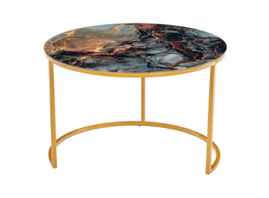 Набор кофейных столиков Tango космический с ножками матовое золото, 2шт в Кургане