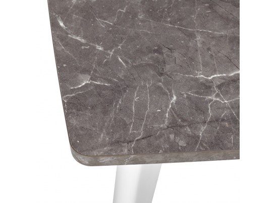 Стол Oslo раскладной 100-130x80x76см, Мрамор Сиена, белый в Кургане